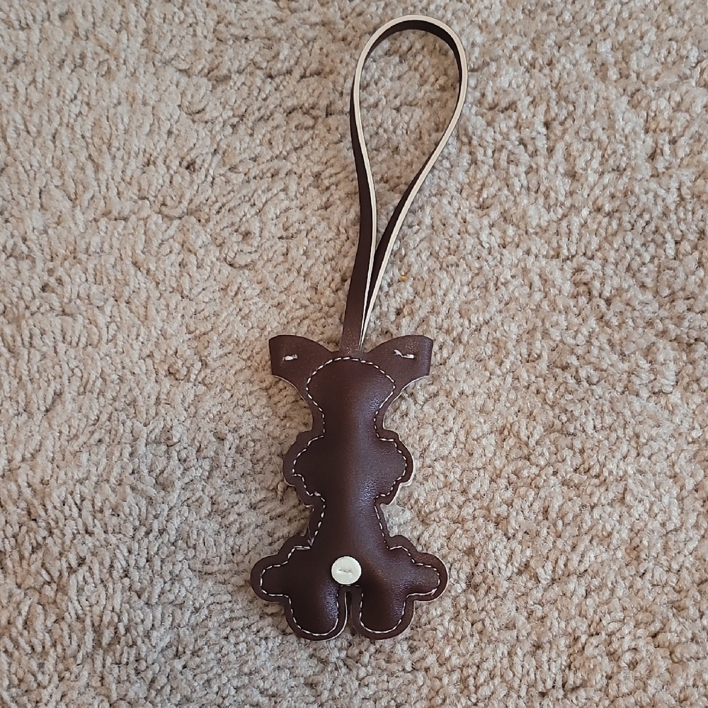 Dog Bag Charm In Cream And Brown NWOT - Picture 2 of 2